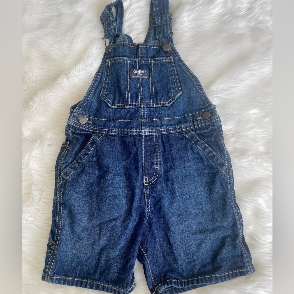 OshKosh B’gosh Overall Toddler Boy Jean, Size 3T, Blue, Cotton, Good Condition.